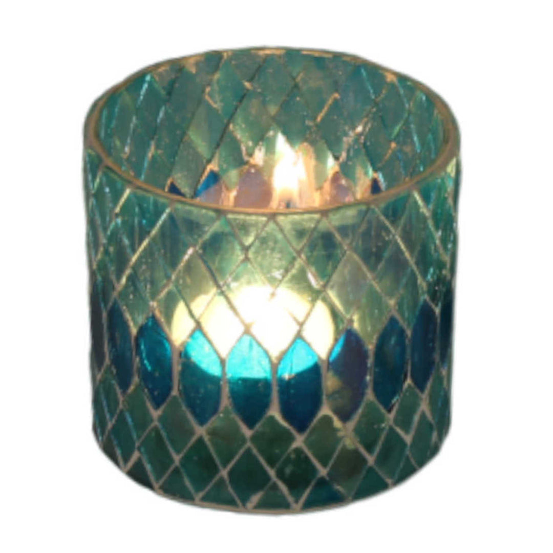 Farol mosaico marroquí Rayan azul claro