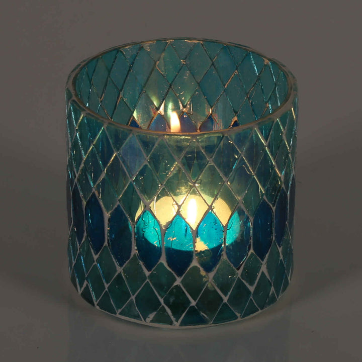 Farol mosaico marroquí Rayan azul claro