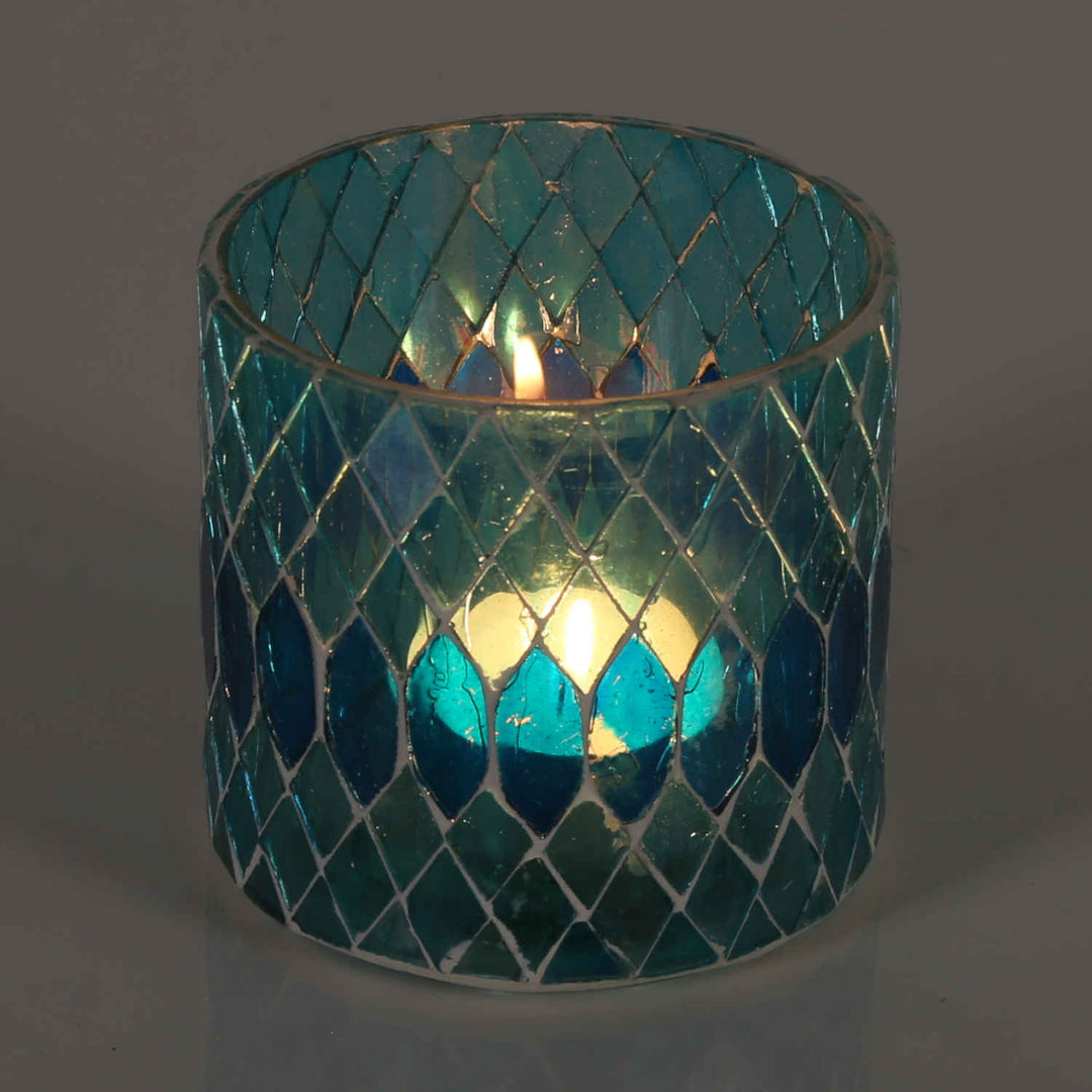 Farol mosaico marroquí Rayan azul claro