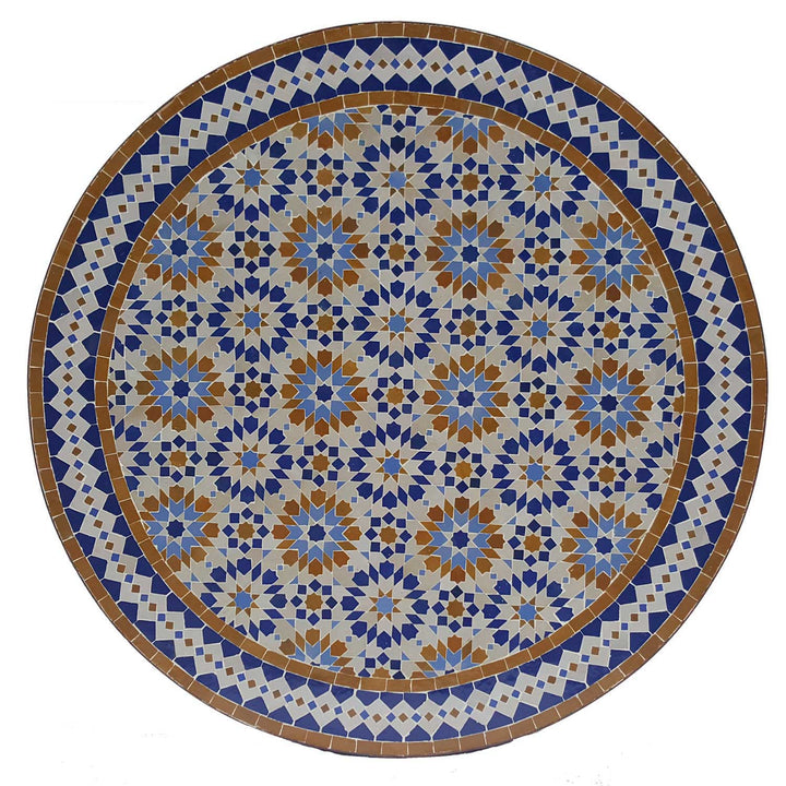 Mesa mosaico D120 Ankabut marrón