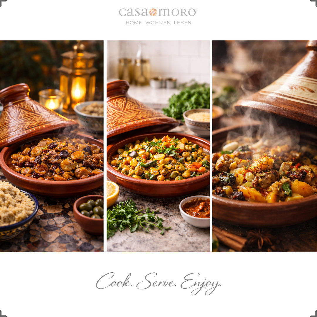 Marroquí glaseado Tagine con decoración de henna, olla tradicional para cordero, pescado o vegetariano