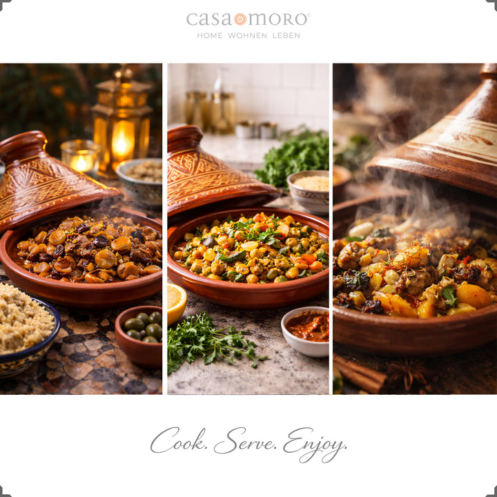 Marroquí glaseado Tagine con decoración de henna, olla tradicional para cordero, pescado o vegetariano