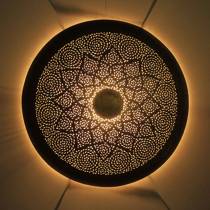 Lámpara de pared de latón Hilal 76Ø