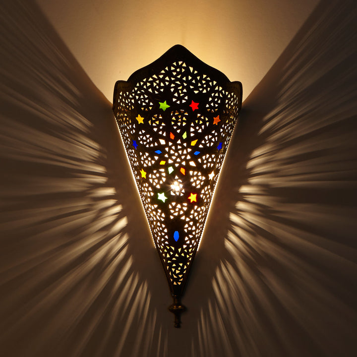 Lámpara de pared de latón Rahma