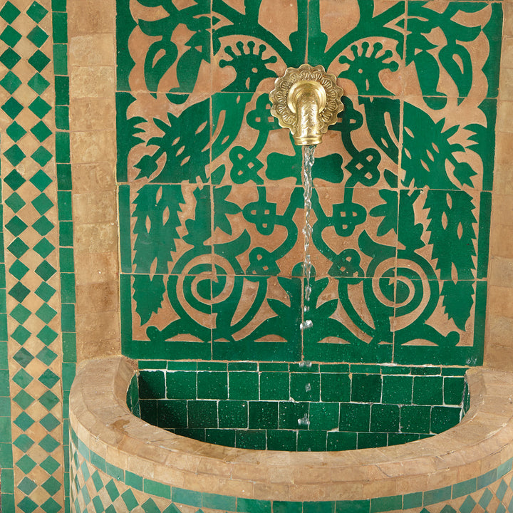 Fuente mosaico Tawus verde