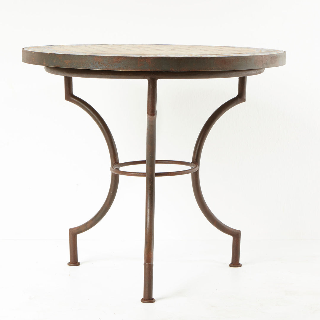 Mesa de bistró Mosaik 70 cm amarilla/rombo