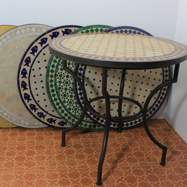 Mesa mosaico D80 Ankabut Amarillo