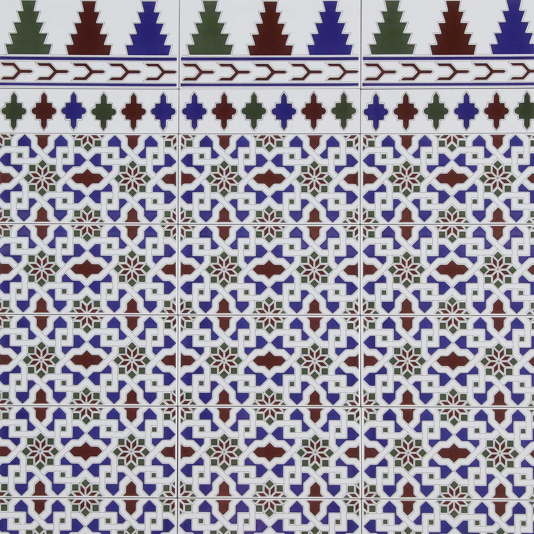 Borde de azulejos marroquí Narjis