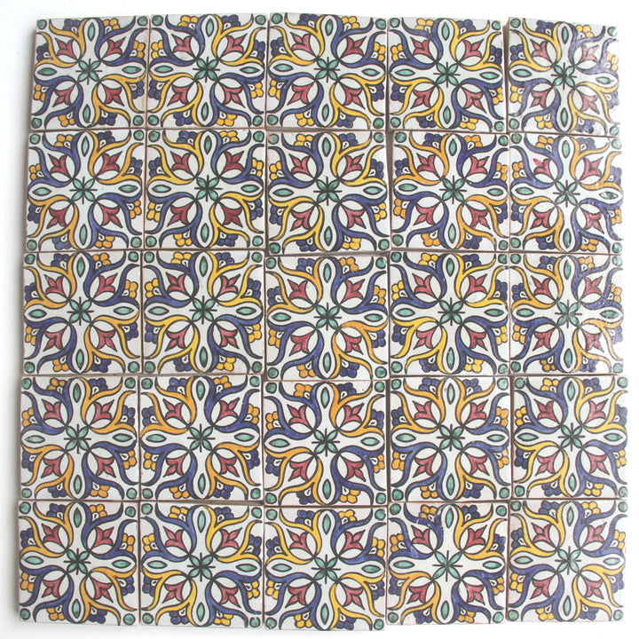 Azulejo pintado a mano 10x10 cm – Boho