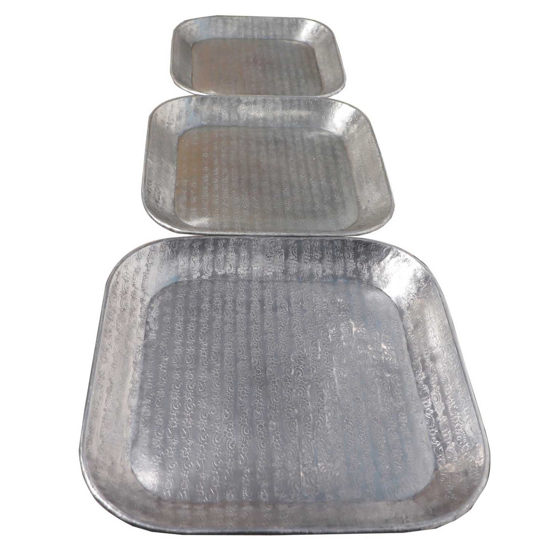 Bandeja oriental Prisma plateada