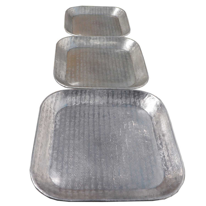 Bandeja oriental Prisma plateada