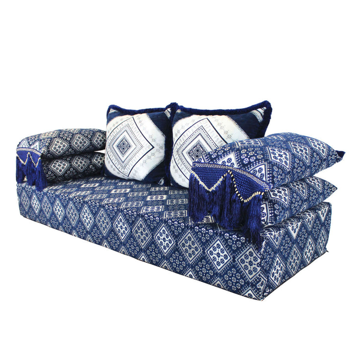 Sofá oriental Omán azul 25