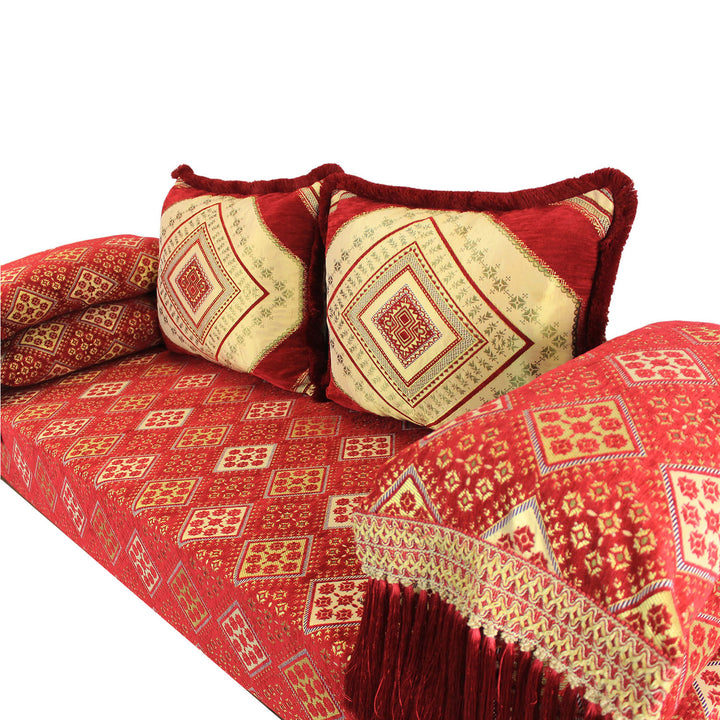 Sofá oriental Omán rojo 25
