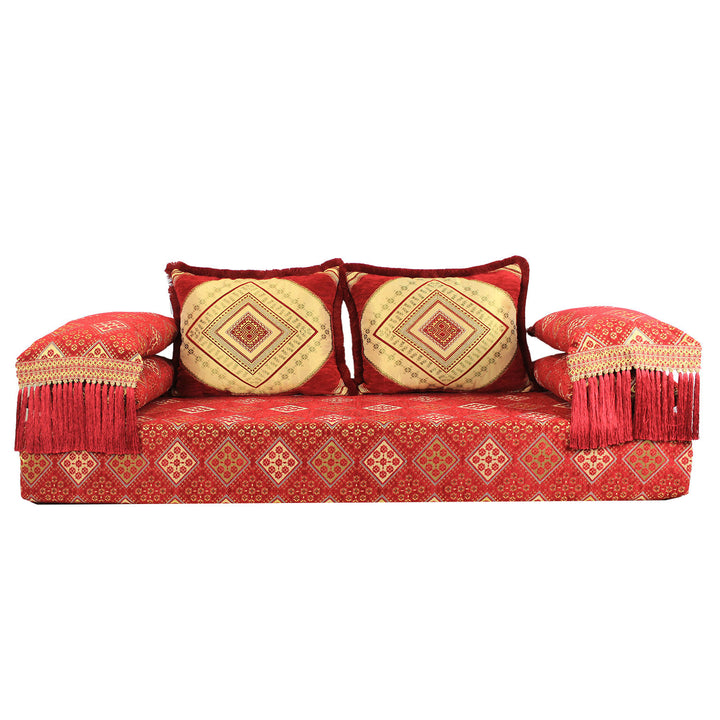 Sofá oriental Omán rojo 25