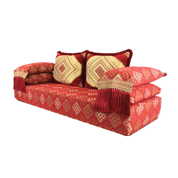 Sofá oriental Omán rojo 25