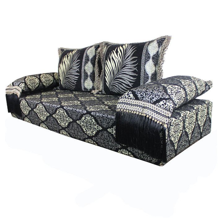 Sofá oriental Salma negro 25