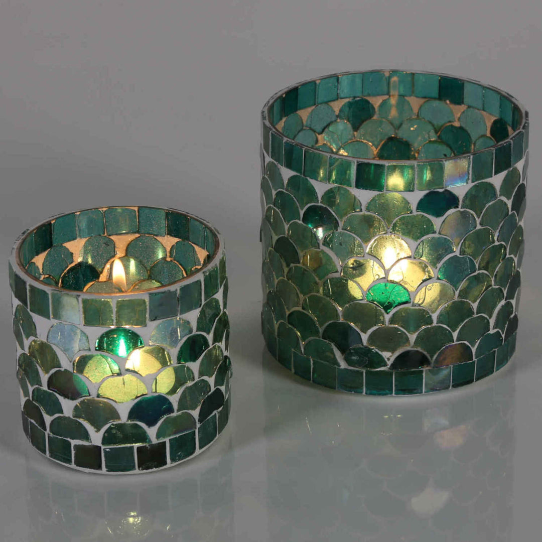 Farolillo mosaico oriental Atenas verde