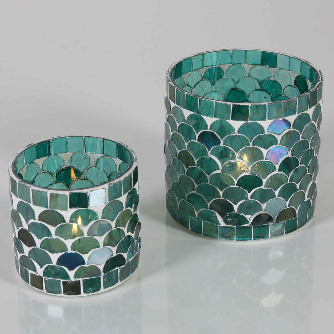 Farolillo mosaico oriental Atenas verde