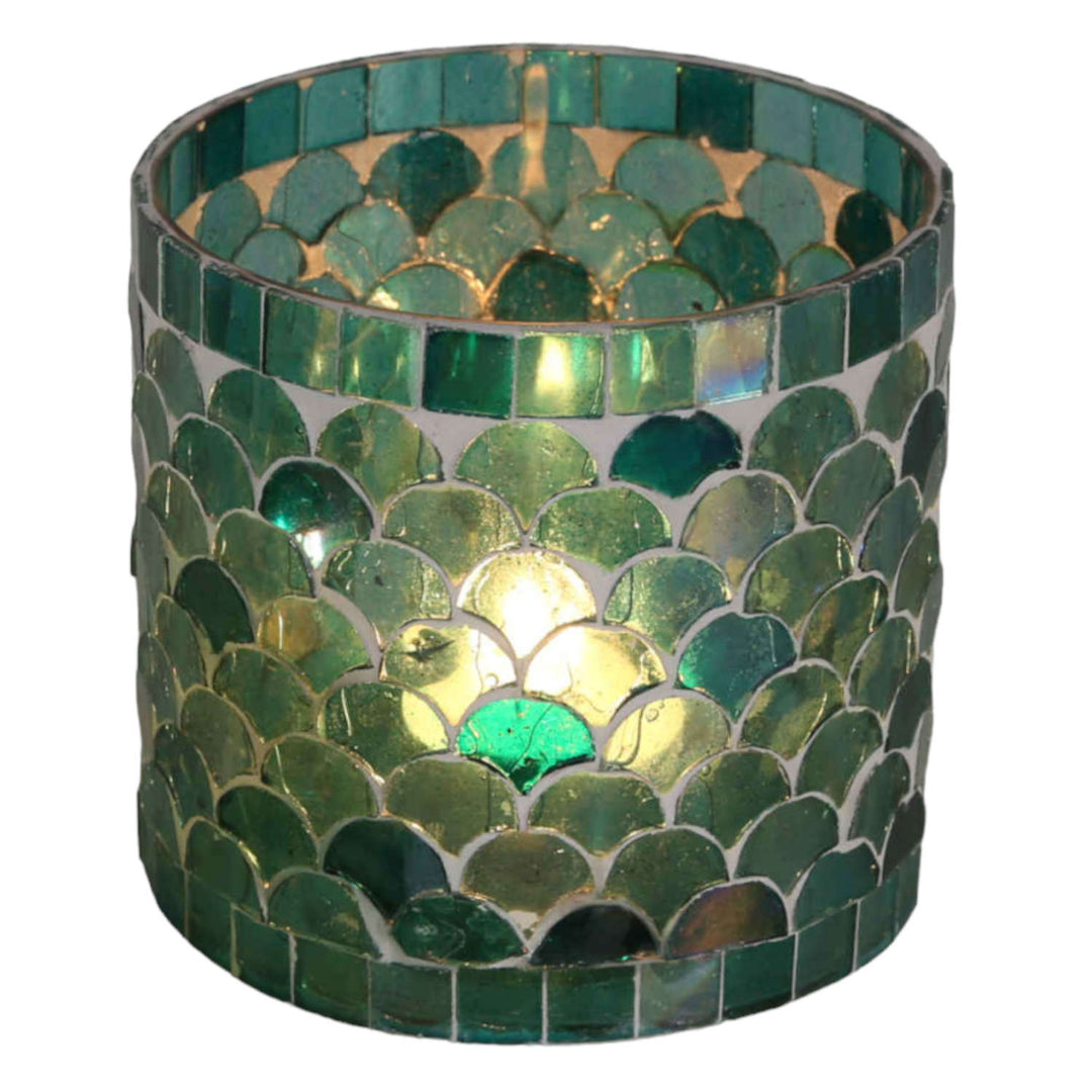 Farolillo mosaico oriental Atenas verde