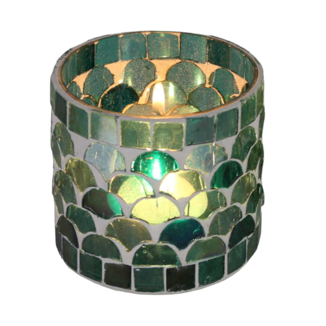 Farolillo mosaico oriental Atenas verde