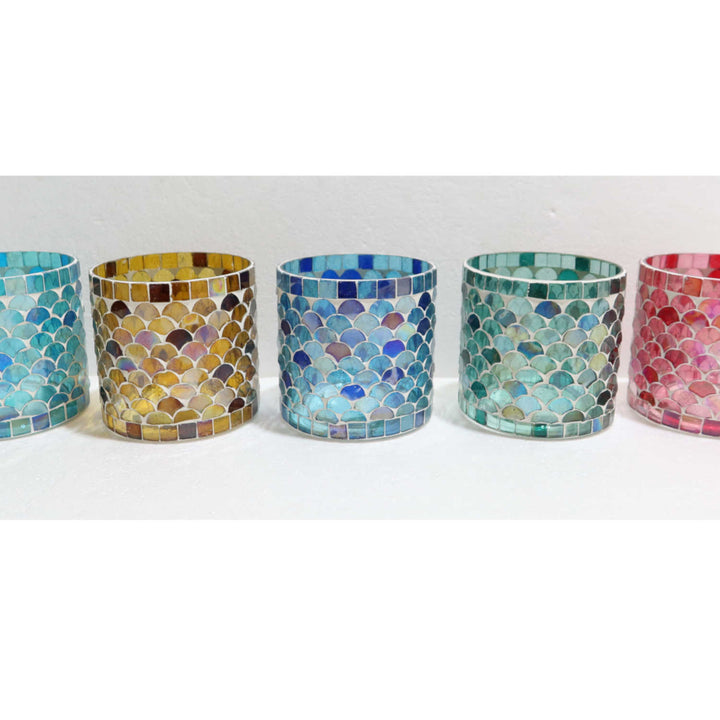 Juego de 5 faroles orientales con mosaico Atenas M