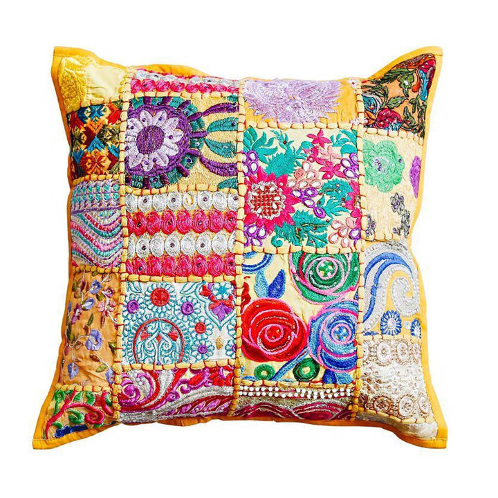 Cojín patchwork indio Mar