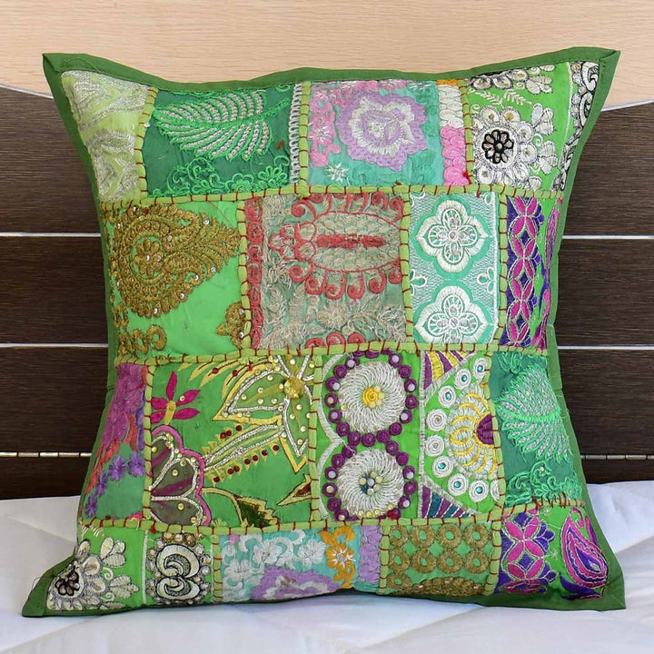 Cojín patchwork indio Mar