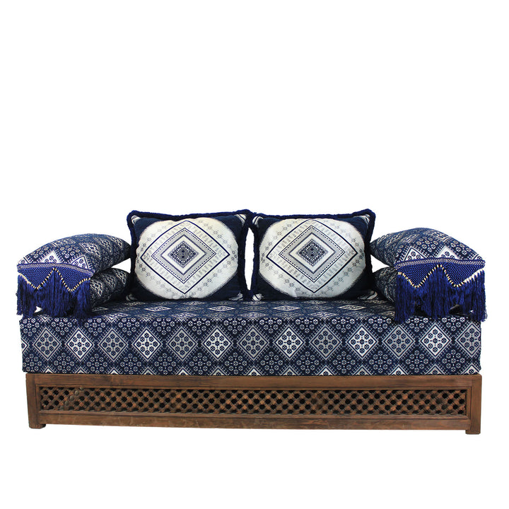 Sofá oriental Omán azul 25 - Estructura