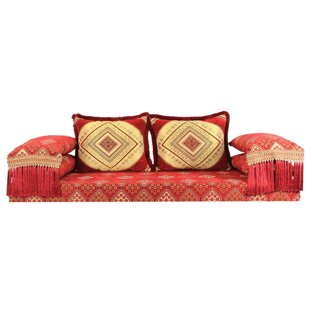Sofá oriental Omán rojo 15