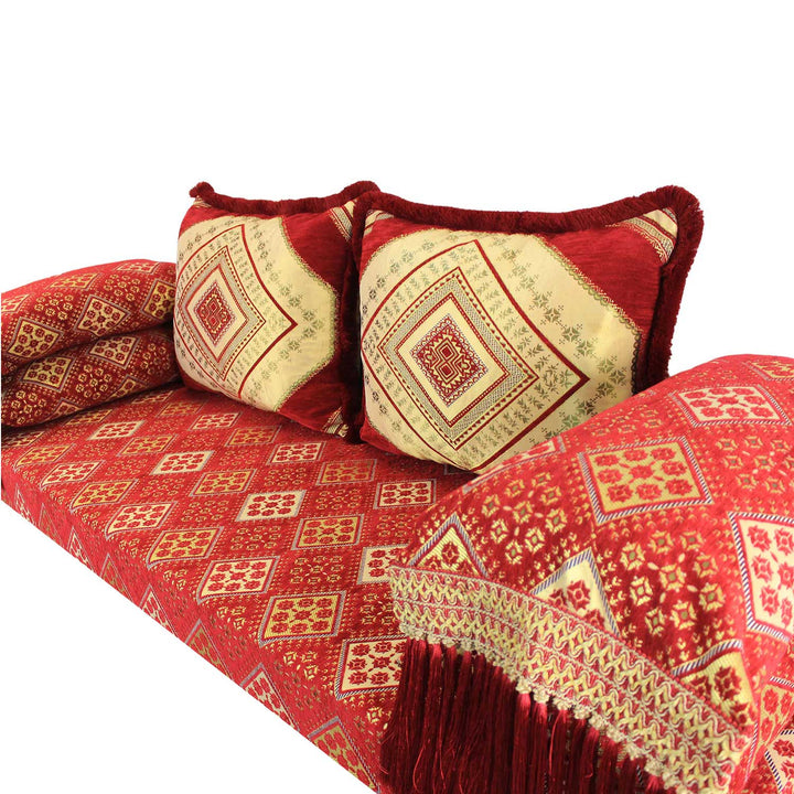 Sofá oriental Omán rojo 15