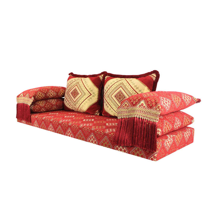 Sofá oriental Omán rojo 15