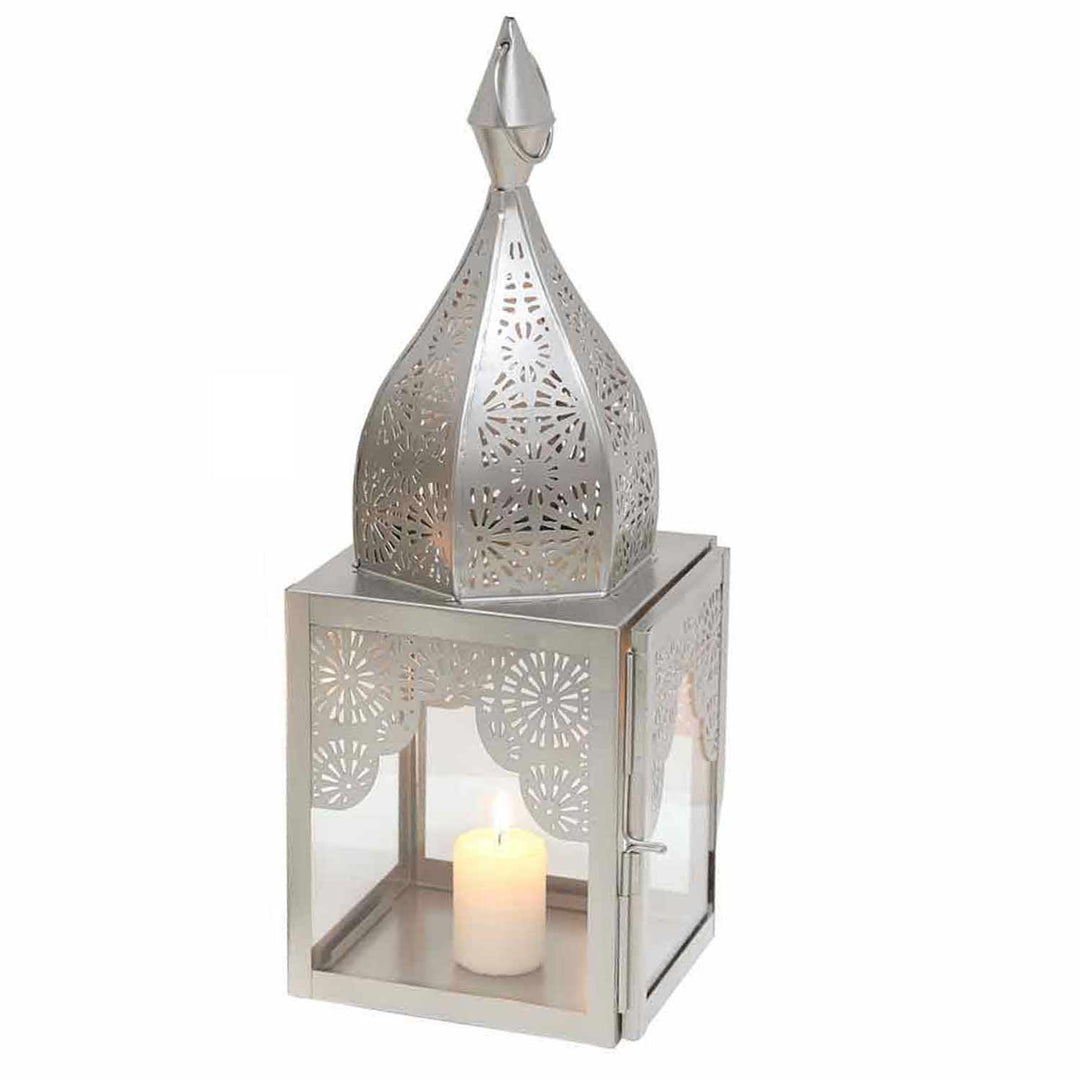 Portavelas oriental Modena plateado M