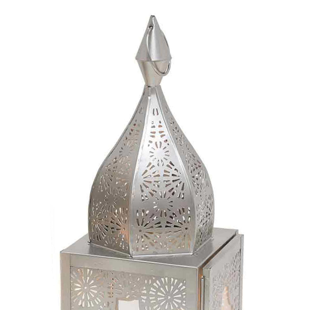 Portavelas oriental Modena plateado M
