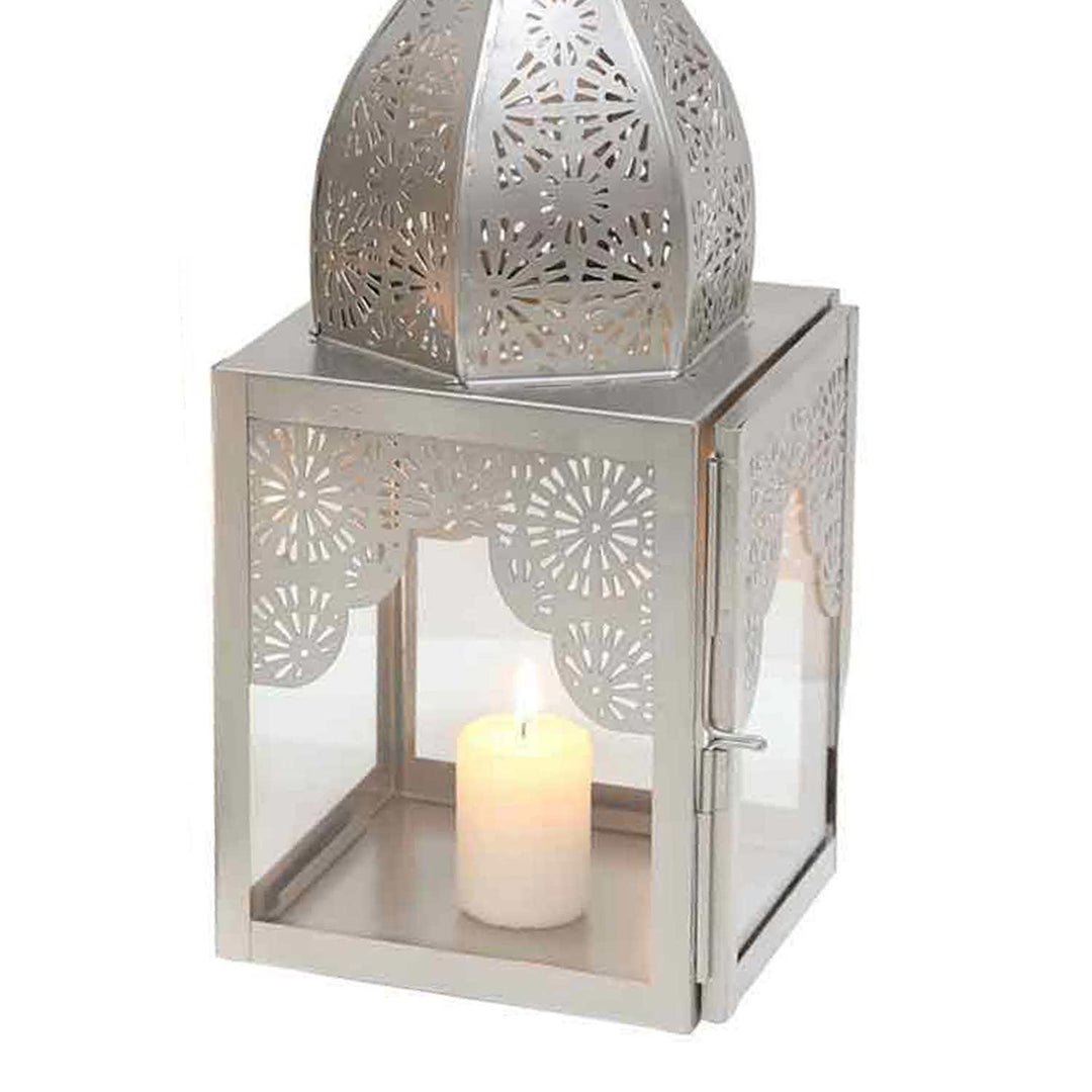 Portavelas oriental Modena plateado M