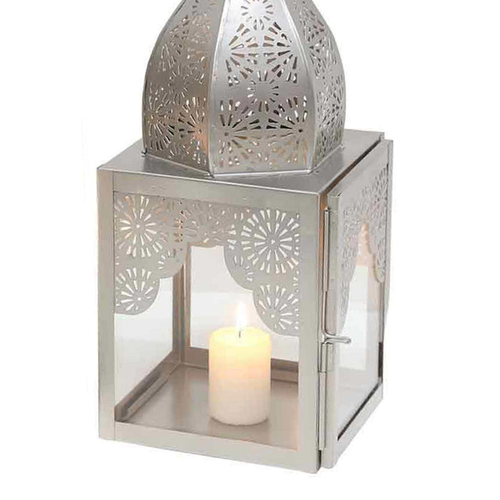 Portavelas oriental Modena plateado M