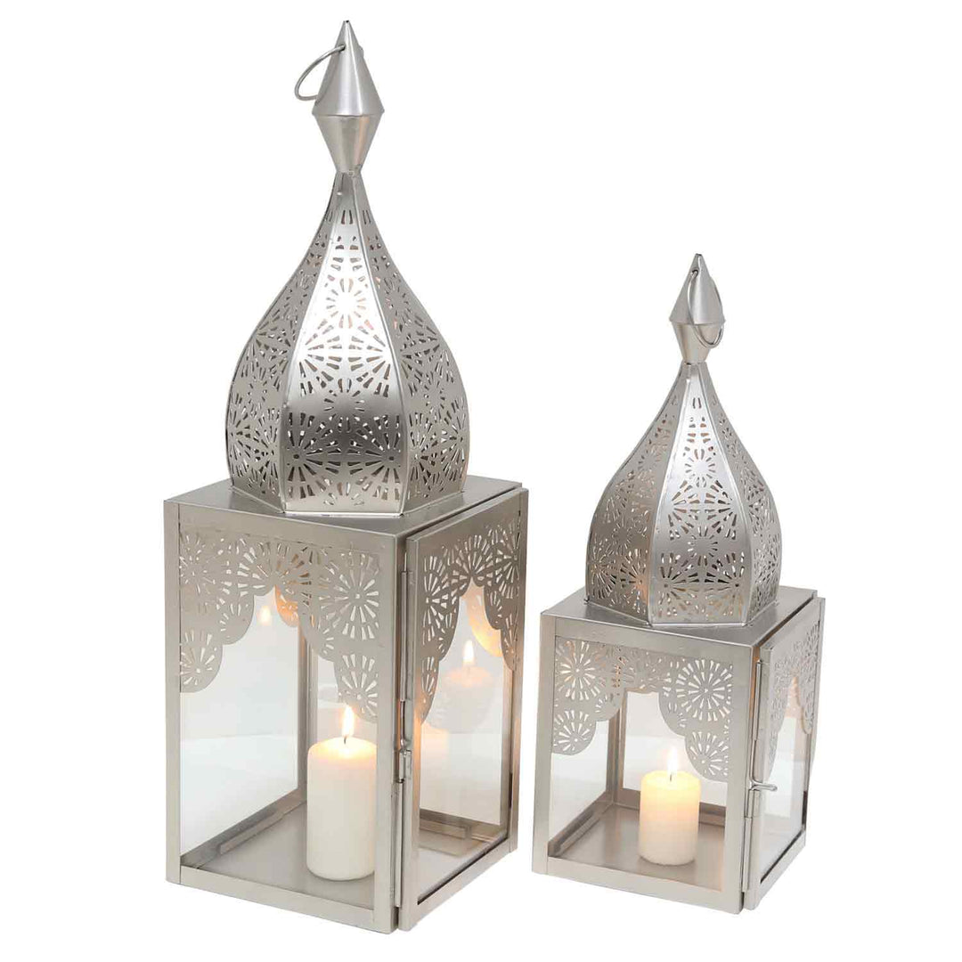 Portavelas oriental Modena plateado L&M