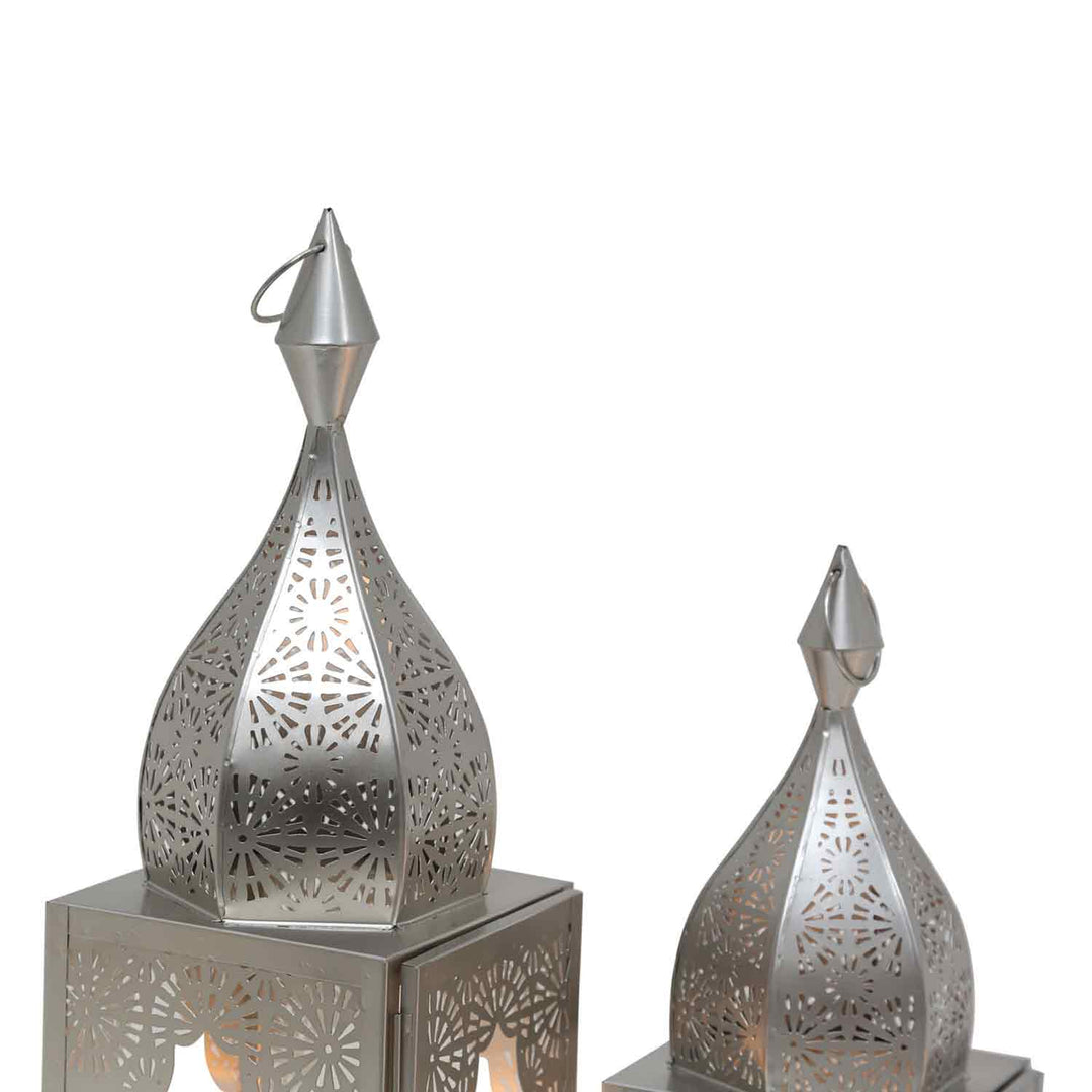 Portavelas oriental Modena plateado L&M