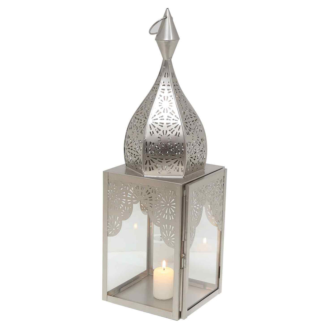 Portavelas oriental Modena plateado L