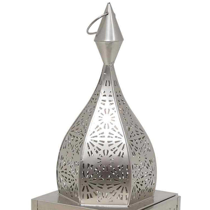 Portavelas oriental Modena plateado L