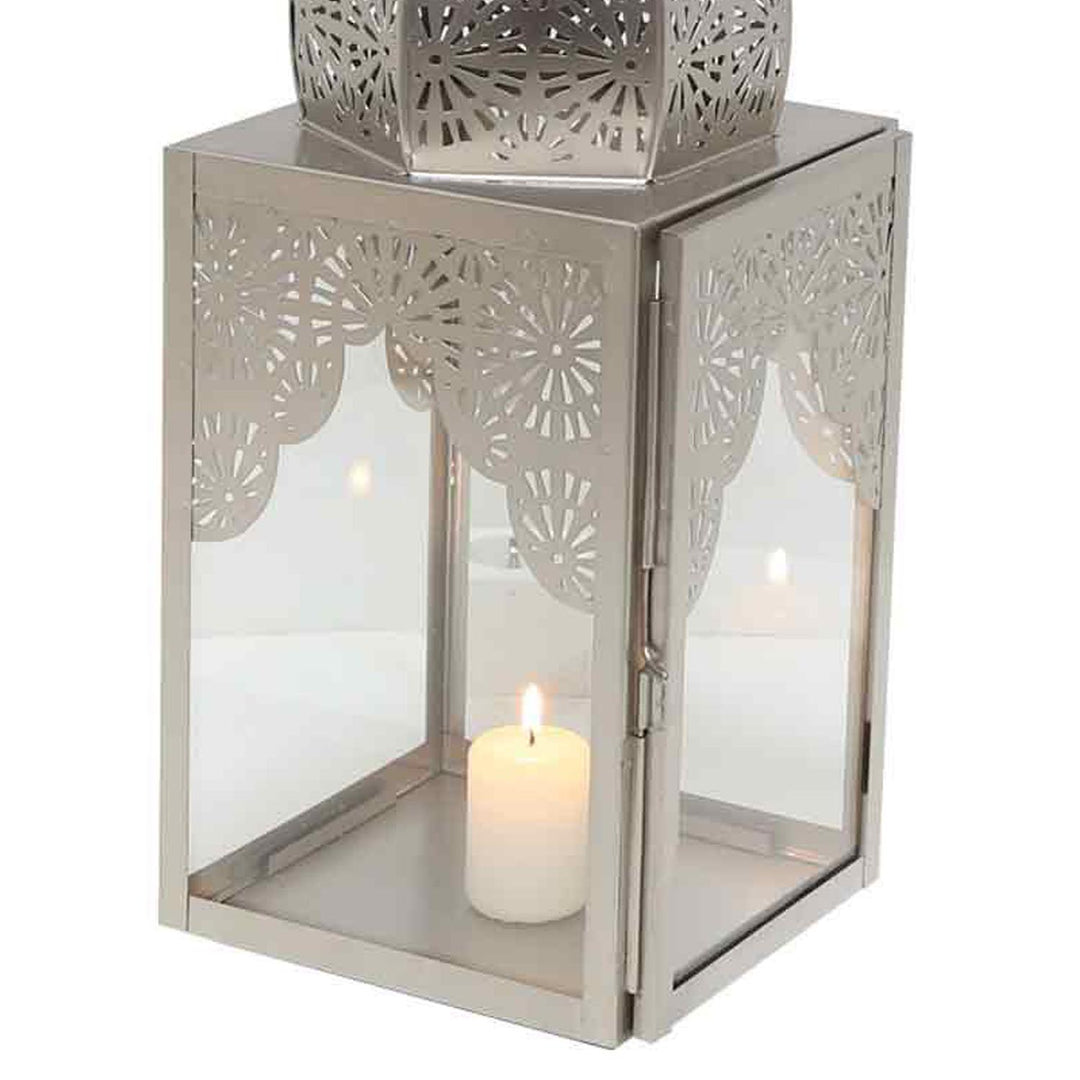 Portavelas oriental Modena plateado L