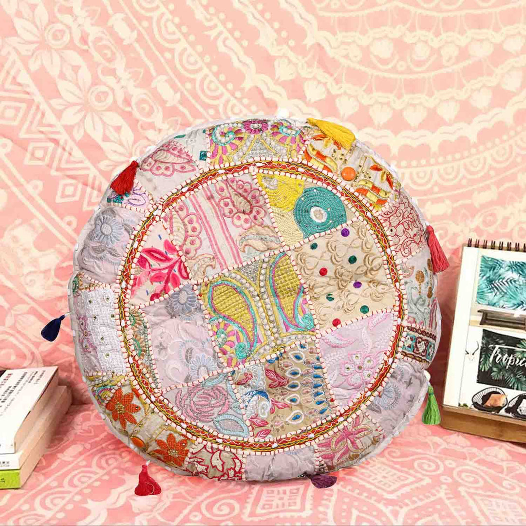 Cojín de yoga patchwork Lali mediano