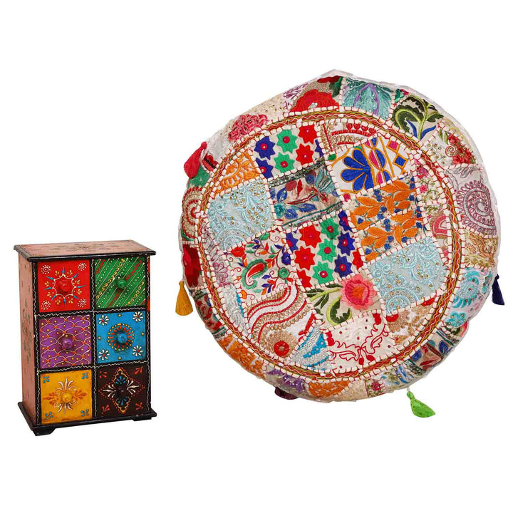 Cojín de yoga patchwork Lali mediano