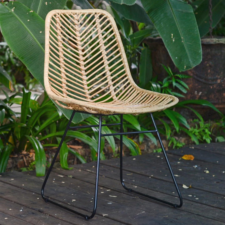 Silla de ratán Jakarta natural