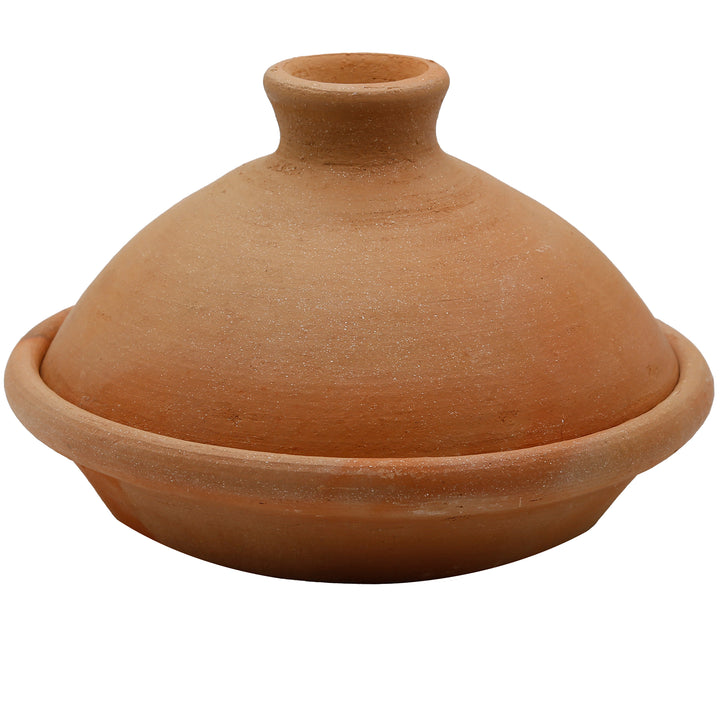 Tagine 25 cm de arcilla natural y arcilla, sin esmaltar como una cazuela tradicional