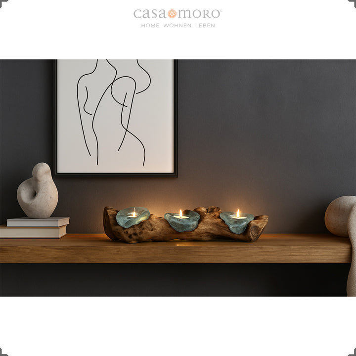 Portavelas para 3 velas - Decoración de mesa