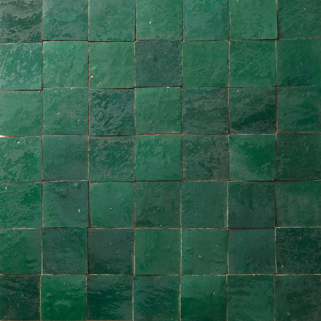 Azulejos Zellige verde oscuro